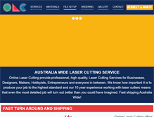 Tablet Screenshot of onlinelasercutting.com.au